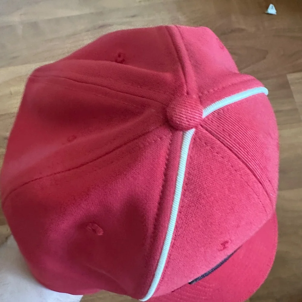Titleist Golf Cap Hat Red Flexfit L‎ XL Embroidered Logo Baseball Style
